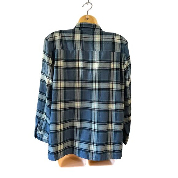 Classics by Jantzen Vintage Blue Plaid Shirt Jacket Size S - Picture 3 of 10